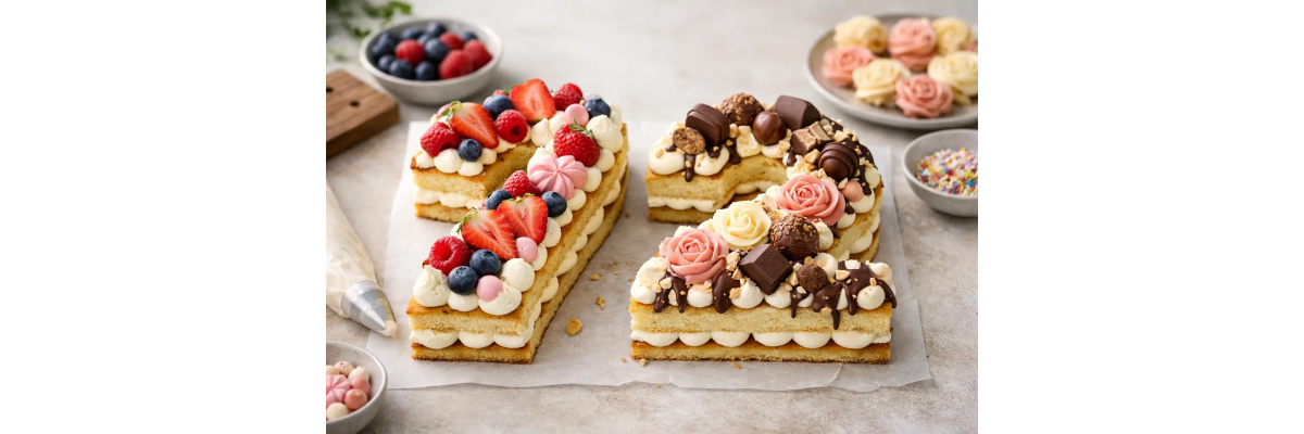 Nummerntorte ohne Fondant dekorieren: 7 Ideen - Nummerntorte ohne Fondant dekorieren: 7 Ideen