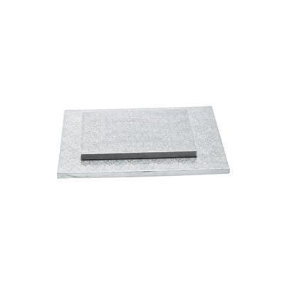Tortenplatte - quadratisch,  silber 25 x 25 cm x 1,2 cm Decora