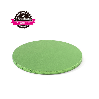 Cake Board rund hellgrün 30 cm x 1,2 cm Decora premium