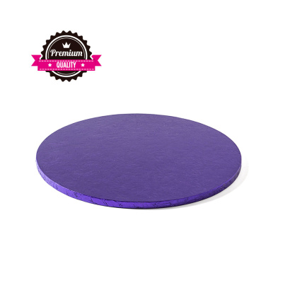 Cake Board rund lila 25 cm x 1,2 cm Decora premium Qualit&auml;t