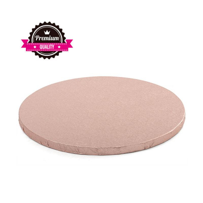 Cake Board rund helles antikes rosa - helles Rosegold 25 cm x 1,2 cm Decora premium