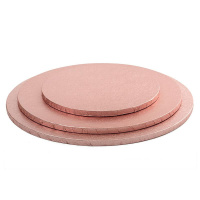 Cake Board rund helles antikes rosa - helles Rosegold 25 cm x 1,2 cm Decora premium