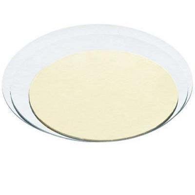 gekoppelte Tortenplatte gold/silber - 24 cm rund -  2 mm d&uuml;nn, extra stabil