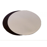 Tortenplatte zweiseitig schwarz/silber  rund 28 cm x 3 mm dick Decora