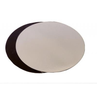 Tortenplatte zweiseitig schwarz/silber  rund 40 cm x 3 mm dick Decora