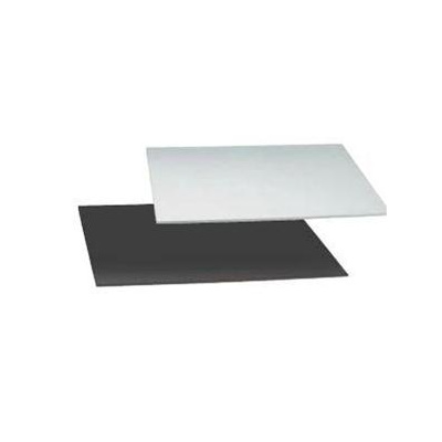 Tortenplatte zweiseitig schwarz/silber 28  x 28 cm x 3 mm dick Decora