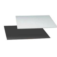 Tortenplatte zweiseitig schwarz/silber 28  x 28 cm x 3 mm dick Decora