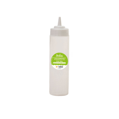 Drip- Quetschflasche 350 ml  mit T&uuml;lle 2,8 mm im Deckel von Decora aus Kunststoff Spritzflasche
