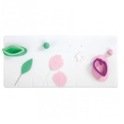 Modellierbrett groß für gedrahtete Blumen, beidseitig verwendbar 40 x 20 cm