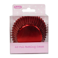 Cupcake F&ouml;rmchen ROT Folie  - Backformen  45 Stk. 5 x 3,7 cm von Culpitt Foil Baking Cases Muffinpapier