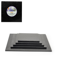 Tortenplatte - quadratisch,  schwarz  25 x 25 cm x 1,2 cm...