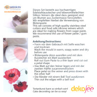 Mohn Poppy Klatschmohn Ausstecher und Veiner Set von Dekofee  5 teilig