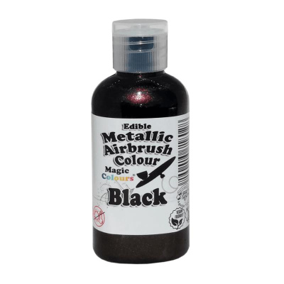 Magic Colours Airbrush Metallic Black SCHWARZ  55 ml 100 % essbar