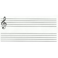 Patchwork Cutter Music Stave und Clef - Violinschlüssel und Notenzeilen