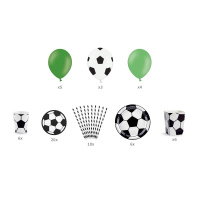 Fu&szlig;ball Party Set - Box of Decorations Football mix 60 teilig in der Deko Box