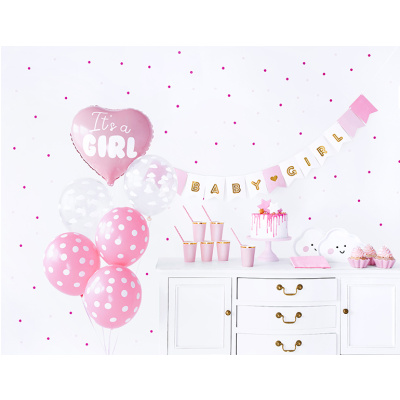 Baby M&auml;dchen Party Set - Baby Shower Its a Girl - Party Deko Set 49  teilig in der Deko Geschenk Tasche