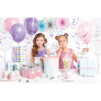 Einhorn Party Set - Box of Decorations Unicorn 35 teilig in der Deko Box