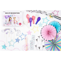 Einhorn Party Set - Box of Decorations Unicorn 35 teilig...