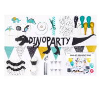 Dinosaurier Party Set - Box of Decorations Dinosaur - 39 teilig - Deko von Pary Deco