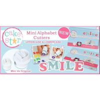 Cake Star Push MINI easy Cutter Set  - Kleinbuchstaben A bis Z  Gr&ouml;&szlig;e zw 1,3 und 1,7  cm