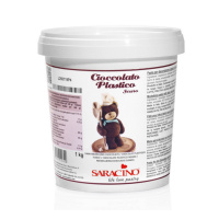 Saracino Modellierschokolade 1 kg DUNKEL Cioccolato Plastico Scuro