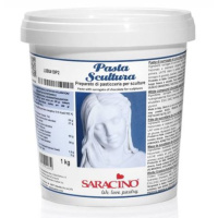 Saracino Pasta Scultura 1 kg WEISS Bianco White Modellliermasse f&uuml;r Skulpturen!
