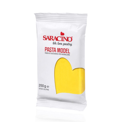 Saracino Pasta Model 250 g GELB Giallo Yellow  Modellliermasse