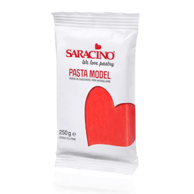 Saracino Pasta Model 250 g ROT Red Rosso  Modellliermasse
