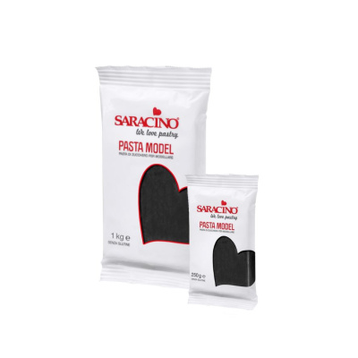 Saracino Pasta Model 1 kg SCHWARZ Nera Black Modellliermasse NEU im Flowpack