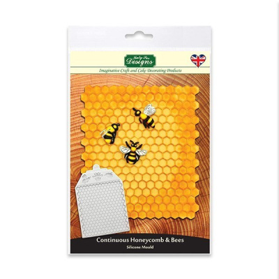 Honigwabe und Bienen Mould - Continous Honeycomb and Bees von Katy Sue