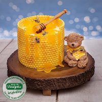 Honigwabe und Bienen Mould - Continous Honeycomb and Bees von Katy Sue