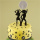 Patchwork Cutter und Embosser Disco Dancers Silhouette Set mit Musiknoten klein
