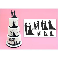 Patchwork Cutter und Embosser Wedding Silhouette Set - Hochzeit 7 Ausstecher