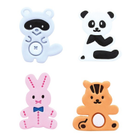 Tiere Ausstecher Plunger Cutter Set 4 teilig von Cake Star - Cute Animals - Größe ca. 3,5 x 5 cm - Panda, Hase, Waschbär, Eichhörnchen