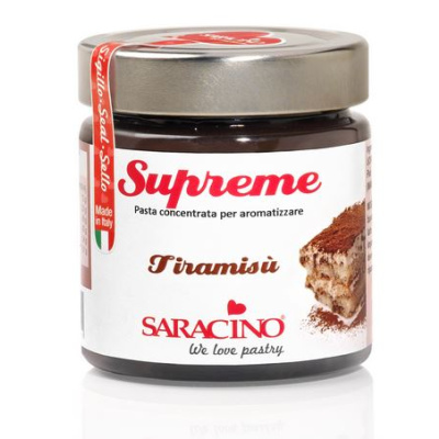 konzentrierte Aromapaste Supreme Tiramisu  zum Aromatisieren und Backen von Saracino 200 g im Glas