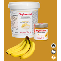 konzentrierte Fruchtpaste Supreme Banane zum Aromatisieren von Saracino 200 g im Glas