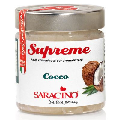 konzentrierte Fruchtpaste Supreme Kokos Cocos zum Aromatisieren von Saracino 200 g im Glas
