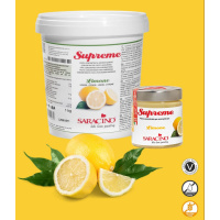 konzentrierte Fruchtpaste Supreme Zitrone Limone zum Aromatisieren von Saracino 200 g im Glas