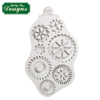 Steam Punk Collection - Technik  - Zahnr&auml;der gro&szlig; - Distressed Cogs  Mould Designmatte Katy Sue Design