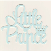 Acryl Topper Little Prince Krone hell blau ca. 13  x 14...