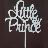 Acryl Topper Little Prince Krone hell blau ca. 13  x 14...