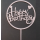 Acryl Topper Happy Birthday rund mit Herz rosa ca. 11  x 11 cm Gesamtläng 17 cm