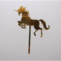 Acryl Topper Einhorn  Gold spieglend - R&uuml;ckseite...