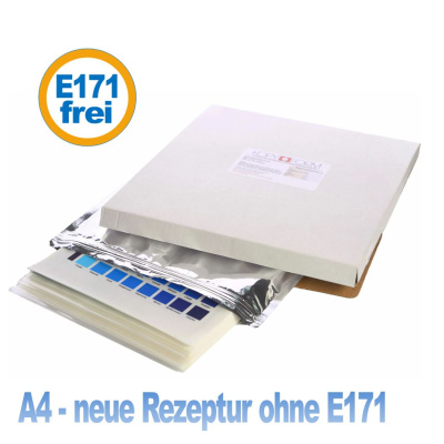Dekorpapier Plus  NT A4 (ohne Titandioxid E171)  - NEU -  bedruckbares Esspapier, 25 Blatt