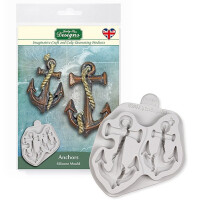 Anker in 2 Gr&ouml;&szlig;en mit Seil  - Anchors Mould Designmatte Katy Sue Design Anker 8,5 cm und 7 cm gro&szlig;