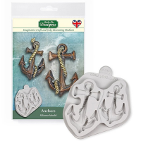 Anker in 2 Größen mit Seil  - Anchors Mould Designmatte Katy Sue Design Anker 8,5 cm und 7 cm groß