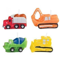 Kerzen Baugeräte - Construction Shapes  4 Stk. Set je 4,1 cm