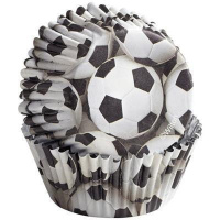 Cupcakef&ouml;rmchen Fu&szlig;ball innen foliert 36 Stk 5 cm Durchmesser Color Cups