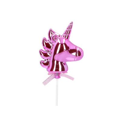 3D Stecker  Einhorn pink Topper von Cake Masters 75 x 82 mm