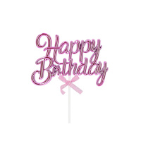 3D Stecker  Happy Birthday pink Topper von Cake Masters...